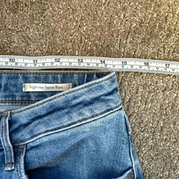 Wrangler High Rise Fierce Flare Jeans with Embroidery Retro 1970s Size 8 - Picture 9 of 11